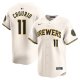 Men's Milwaukee Brewers Jackson Chourio Nike Cream Home Limited Player Jersey