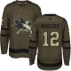 Adidas San Jose Sharks #12 Patrick Marleau Green Salute to Service Stitched NHL Jersey