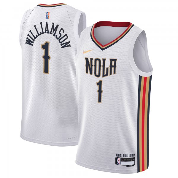 Youth New Orleans Pelicans Zion Williamson Nike White Swingman Jersey - City Edition