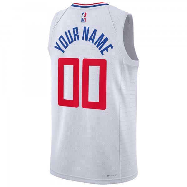 Unisex LA Clippers Nike White Swingman Custom Jersey - Association Edition