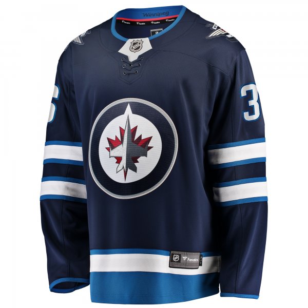 Men's Winnipeg Jets Morgan Barron Fanatics Navy Home Premier Breakaway Player Jersey