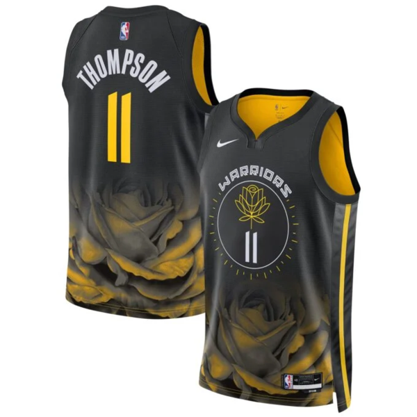 Nike Golden State Warriors Unisex #11 Klay Thompson Black 2022/23 Swingman Jersey - City Edition