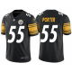 Men's Pittsburgh Steelers #55 Joey Porter Nike Black Team Color Stitched NFL Vapor Untouchable Limited Jersey