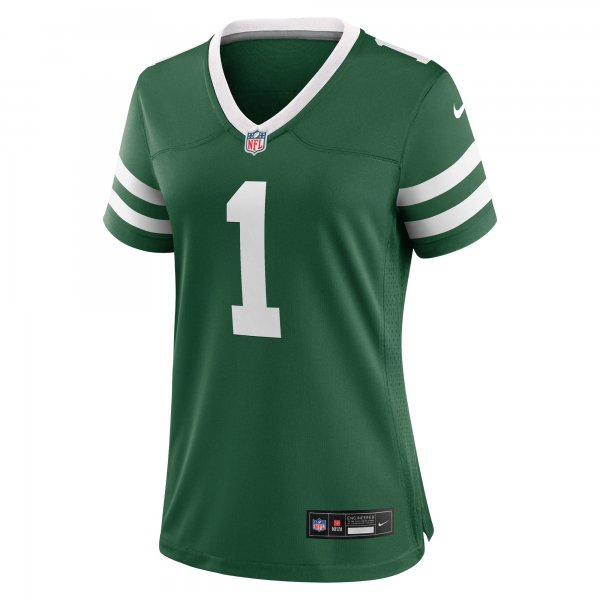 Women's New York Jets  Nike Legacy Green #1 Mom Game Jersey