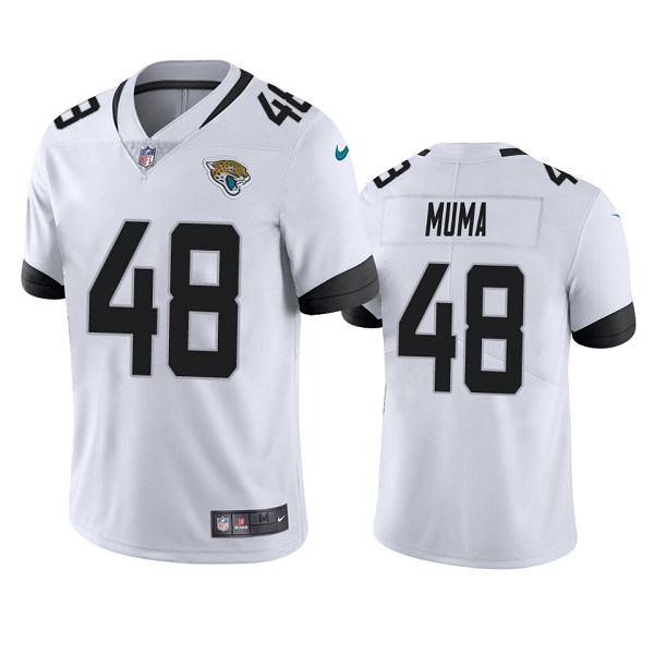 Men's Nike NFL Jacksonville Jaguars Chad Muma #48 White Vapor Limited Jersey