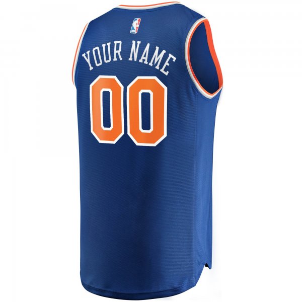 Men's New York Knicks Fanatics Blue Fast Break Custom Replica Jersey - Icon Edition