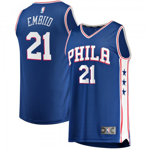 Youth Philadelphia 76ers Joel Embiid Fanatics Royal Fast Break Player Jersey - Icon Edition