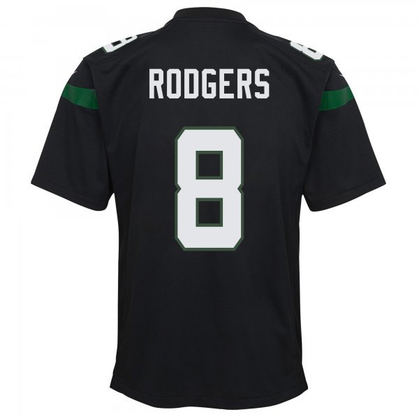 Youth New York Jets Aaron Rodgers Nike Black Game Jersey