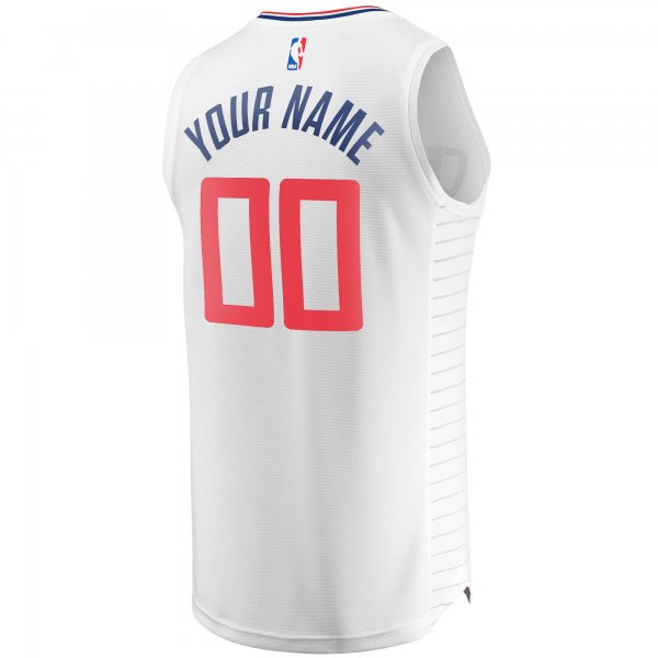 Youth LA Clippers Fanatics White Fast Break Custom Replica Jersey - Association Edition