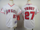 Los Angeles Angels #27 Mike Trout White Cool Base Stitched Youth MLB Jersey