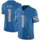 Men's Detroit Lions Nike Limited Blue Vapor Untouchable #1 Dad NFL Alternate Jersey