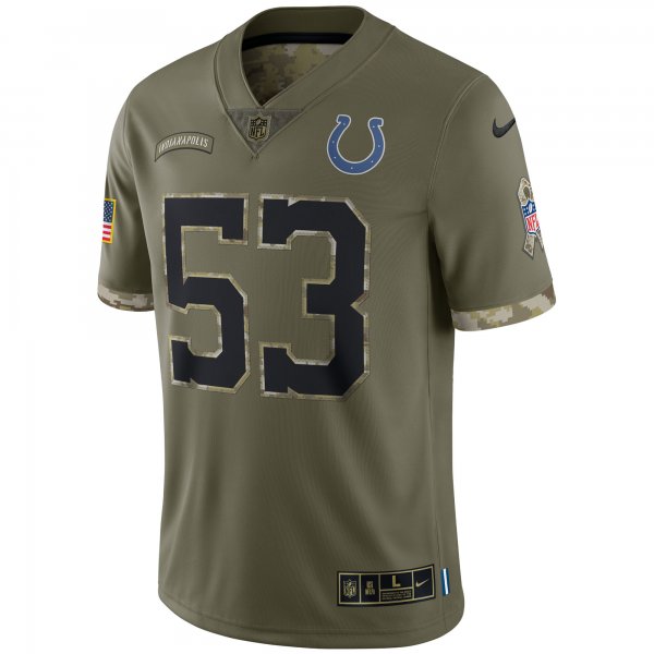 Men's Indianapolis Colts Nike Olive 2022 Salute To Service Limited Jersey