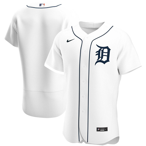 Men's Nike Detroit Tigers Blank White Home 2020 Official Team MLB Jersey