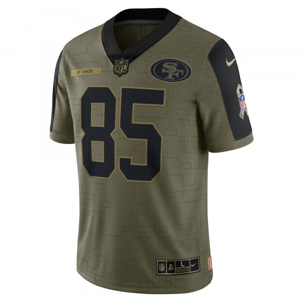 Men's San Francisco 49ers George Kittle Nike Olive 2021 Salute To Service Limited Player Jersey