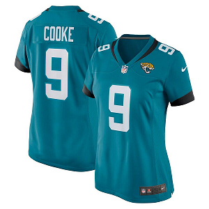 Women's Jacksonville Jaguars #9 Logan Cooke Nike Teal Game Jersey