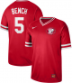 Men's Nike Cincinnati Reds #5 Johnny Bench Red Cooperstown Collection Stitched MLB Jersey