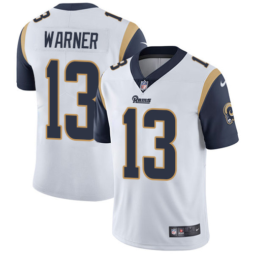 Nike Los Angeles Rams #13 Kurt Warner White Men's Stitched NFL Vapor Untouchable Limited Jersey