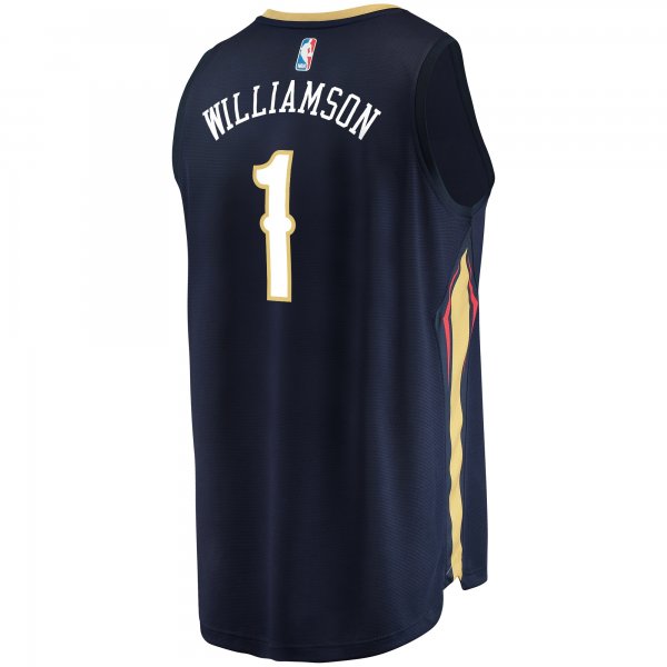 Men's New Orleans Pelicans Zion Williamson Fanatics Navy Replica Fast Break Jersey - Icon Edition