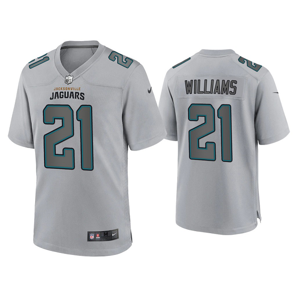 Men's Jacksonville Jaguars Darious Williams Gray Atmosphere Fashion Game Jersey