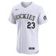 Men's Colorado Rockies Kris Bryant Nike White Home Elite Jersey