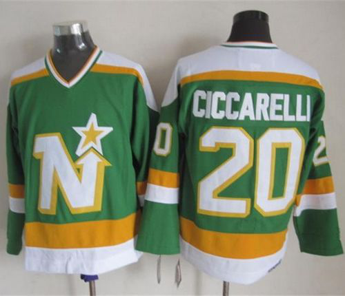 Dallas Stars #20 Dino Ciccarelli Stitched Green CCM Throwback NHL Jersey