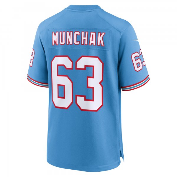 Men's Tennessee Titans Mike Munchak Nike Light Blue Oilers Throwback Retired Player Game Jersey