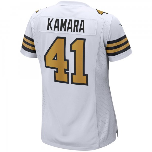 Women's New Orleans Saints Alvin Kamara Nike White Alternate Game Player Jersey