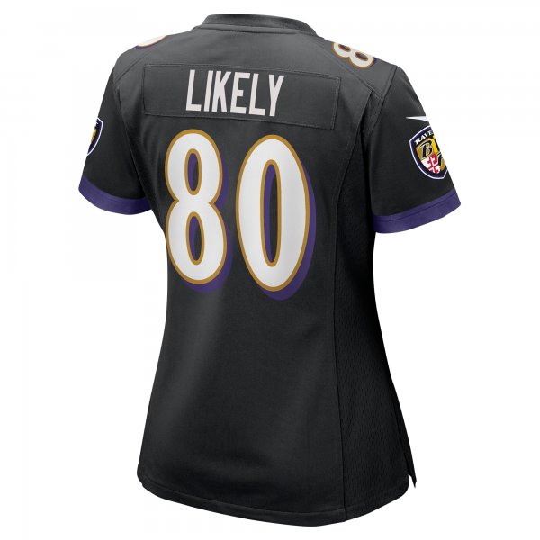 Women's Baltimore Ravens Isaiah Likely Nike Black Alternate Game Jersey