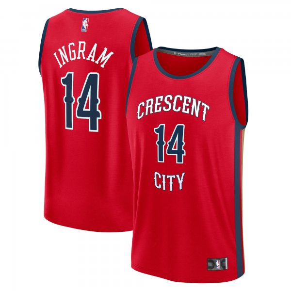 Men's New Orleans Pelicans Brandon Ingram Fanatics Red Fast Break Replica Jersey - Statement Edition