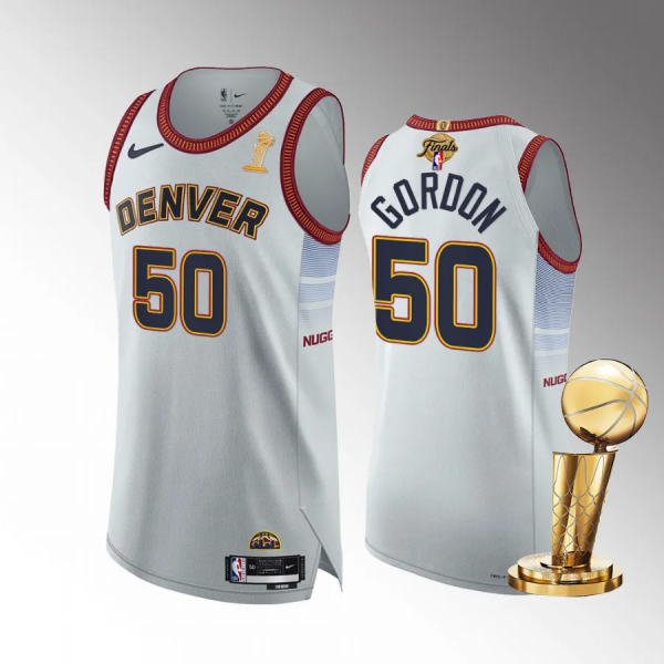 Men's Denver Nuggets Aaron Gordon 2023 NBA Finals Champions White Jersey