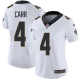 Women's Nike New Orleans Saints #4 Derek Carr White Vapor Limited NFL Jersey