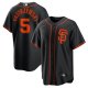 Men's San Francisco Giants Mike Yastrzemski Nike Black Alternate Replica Player Name Jersey