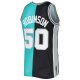 Men's San Antonio Spurs David Robinson Mitchell & Ness Black/Teal Hardwood Classics 1998/99 Split Swingman Jersey