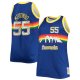 Men's Denver Nuggets Dikembe Mutombo Mitchell & Ness Blue Big & Tall 1991/92 NBA 75th Anniversary Diamond Swingman Jersey