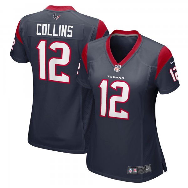 Women's Houston Texans Nico Collins Nike Navy Game Jersey