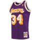 Men's Los Angeles Lakers Shaquille O'Neal Mitchell & Ness Purple Hardwood Classics Swingman Jersey