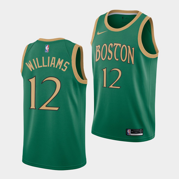 Men's Boston Celtics #12 Grant Williams Green 2019/20 NBA Swingman City Edition Jersey