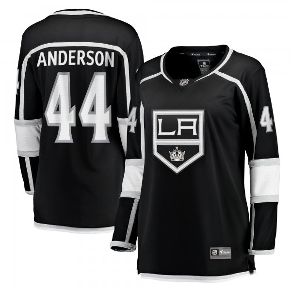 Women's Los Angeles Kings Mikey Anderson Fanatics Black Home Breakaway Player Jersey