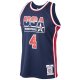 Men's USA Basketball Christian Laettner Mitchell & Ness Navy 1992 Dream Team Jersey