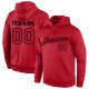 Men's Custom Stitched Red Red-Black Sports Pullover Sweatshirt Hoodie