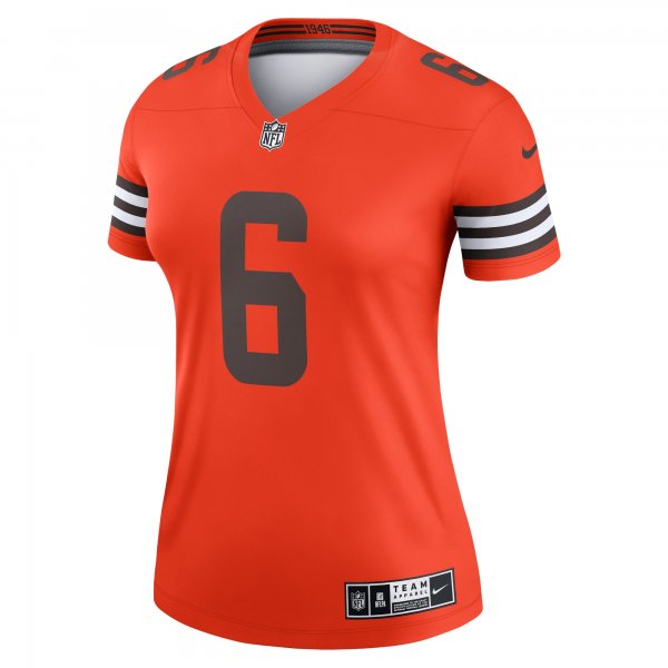 Women's Cleveland Browns Baker Mayfield Nike Orange Inverted Legend Jersey