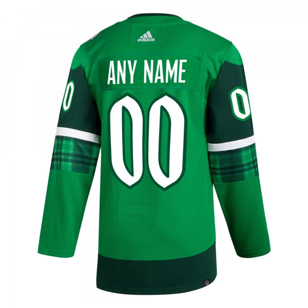 Men's Columbus Blue Jackets  adidas Kelly Green St. Patrick's Day Custom Jersey