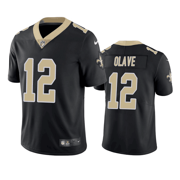 New Orleans Saints Chris Olave Black 2022 NFL Draft Vapor Limited Jersey