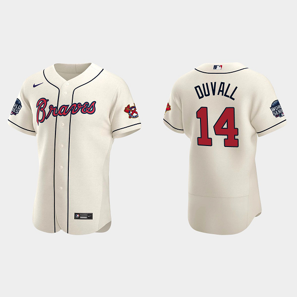 Adam Duvall Atlanta Braves 2021 World Series MLB Flexbase Jersey - Cream