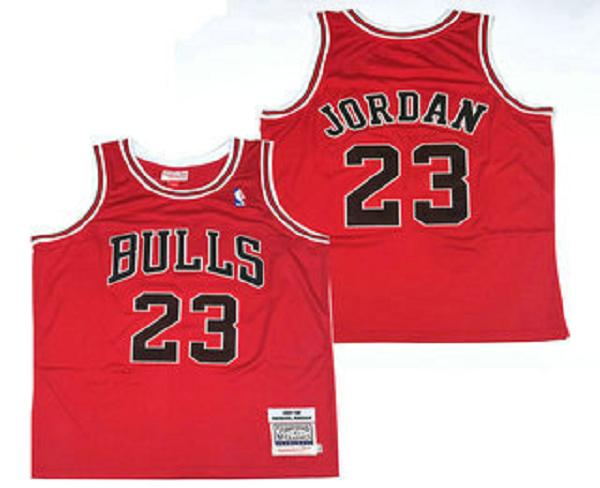 Men's Chicago Bulls #23 Michael Jordan 1997-98 Red Hardwood Classics Soul AU Throwback Jersey