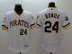 Pittsburgh Pirates #24 Barry Bonds White Flexbase Collection Cooperstown Stitched MLB Jersey