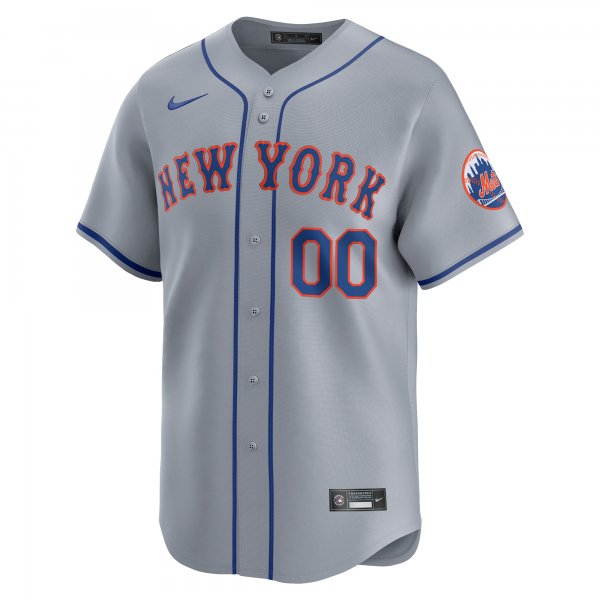 Men's New York Mets  Nike Gray Away Limited Custom Jersey