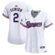 Women's Texas Rangers #2 Marcus Semien Nike White 2024 Gold Collection Limited Player Jersey