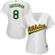 Women's Oakland Athletics #8 Robbie Grossman White Baseball Home Cool Base Jersey