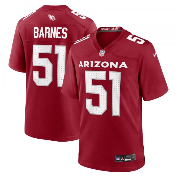 Men's Arizona Cardinals Krys Barnes Nike  Cardinal Team Game Jersey